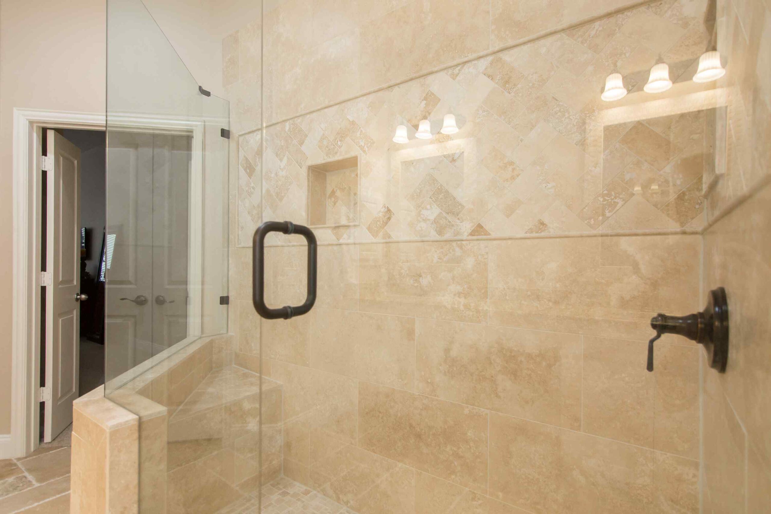 Modern Blu bathrooms glass shower - Also offers Home Remodeling Contractors in Flower Mound TX