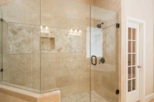Modern Blu bathroom remodeling marble shower wall - 