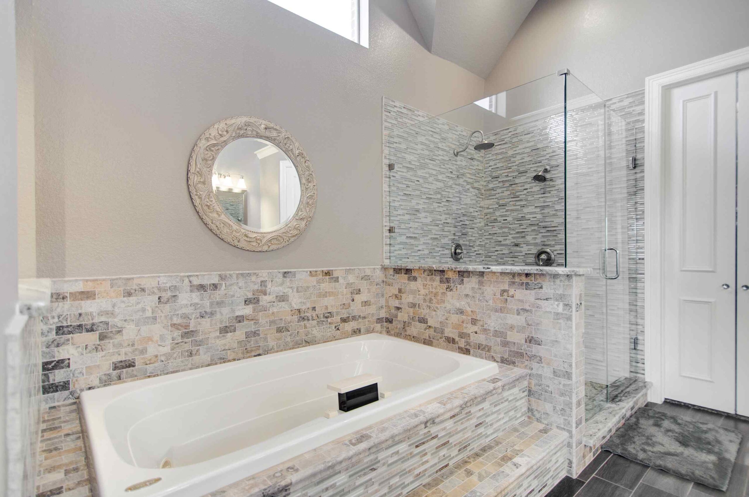 Modern Blu - bathrooms stone tub