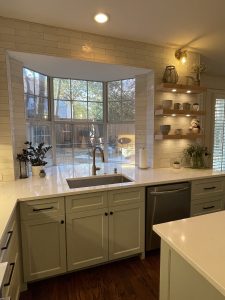 Kitchen Remodeling in Plano with Quartz Countertop, U Shaped Kitchen Layout